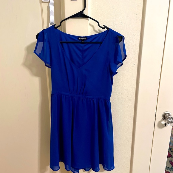 Express Blue Chiffon Dress - Size XS - Picture 1 of 1